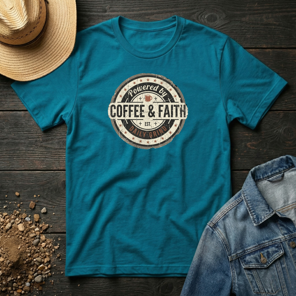 Powered by Coffee & Faith T-Shirt