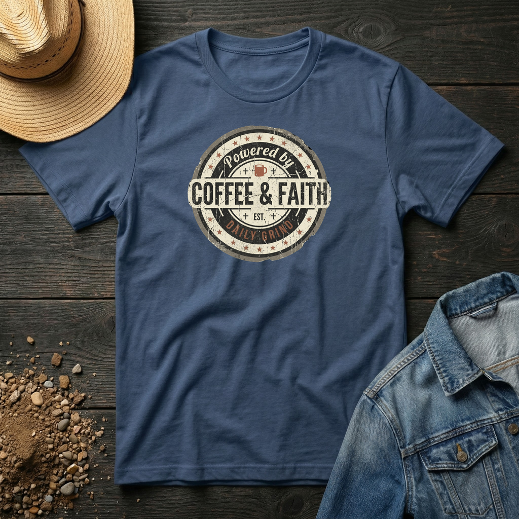 Powered by Coffee & Faith T-Shirt