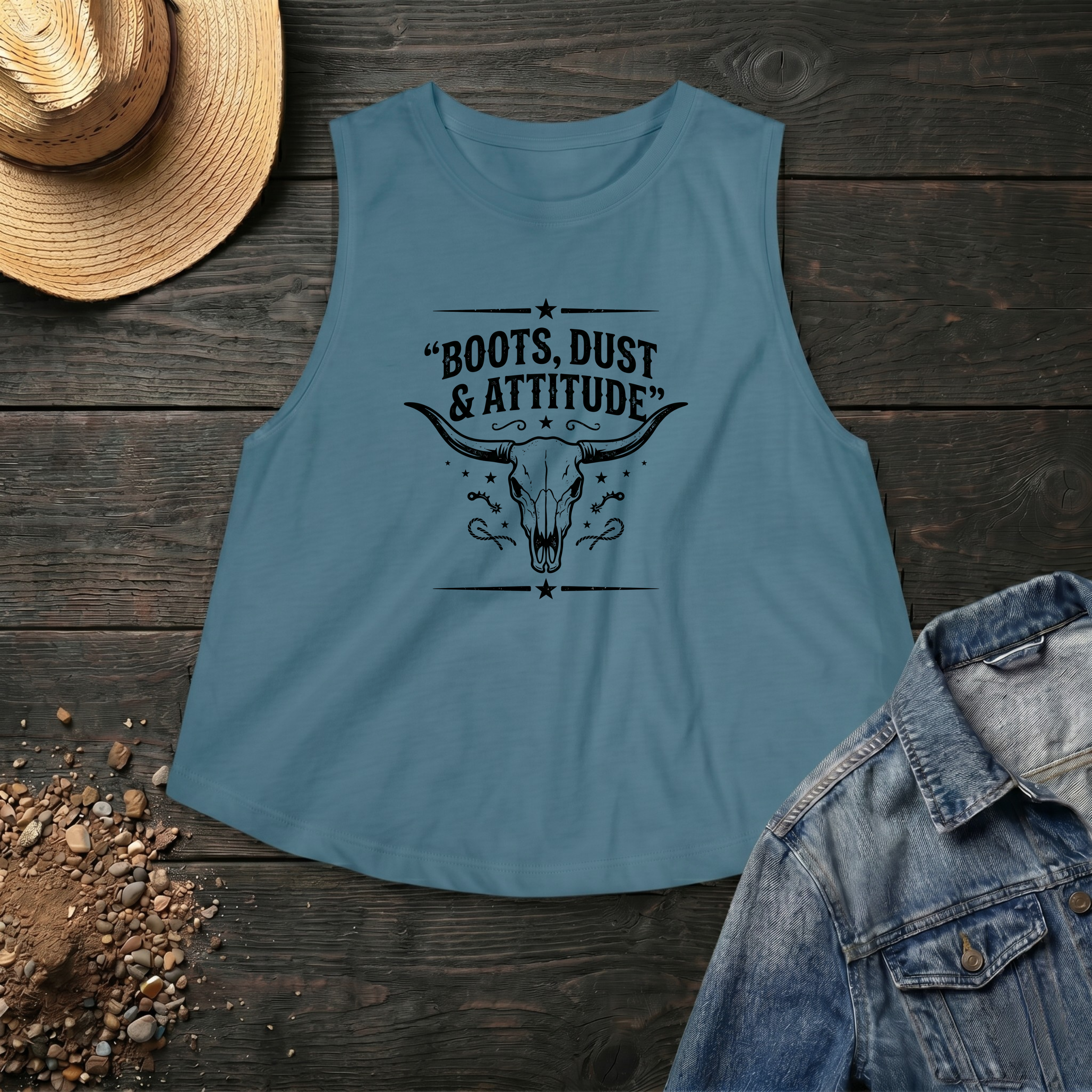 Boots, Dust & Attitude Crop Top