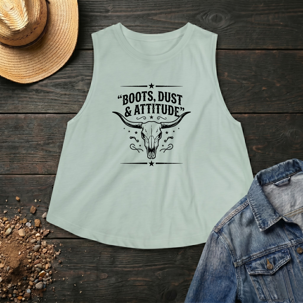 Boots, Dust & Attitude Crop Top