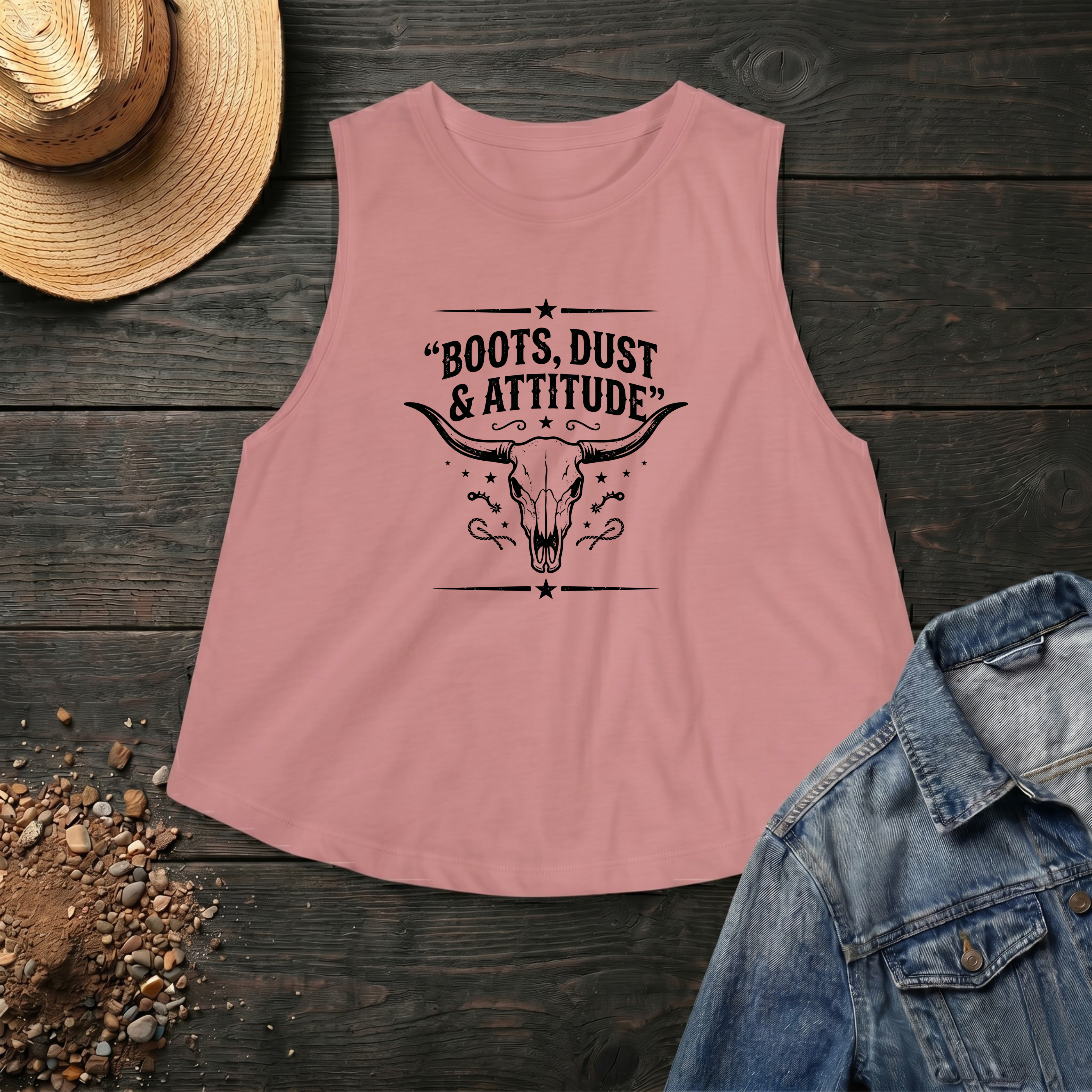 Boots, Dust & Attitude Crop Top