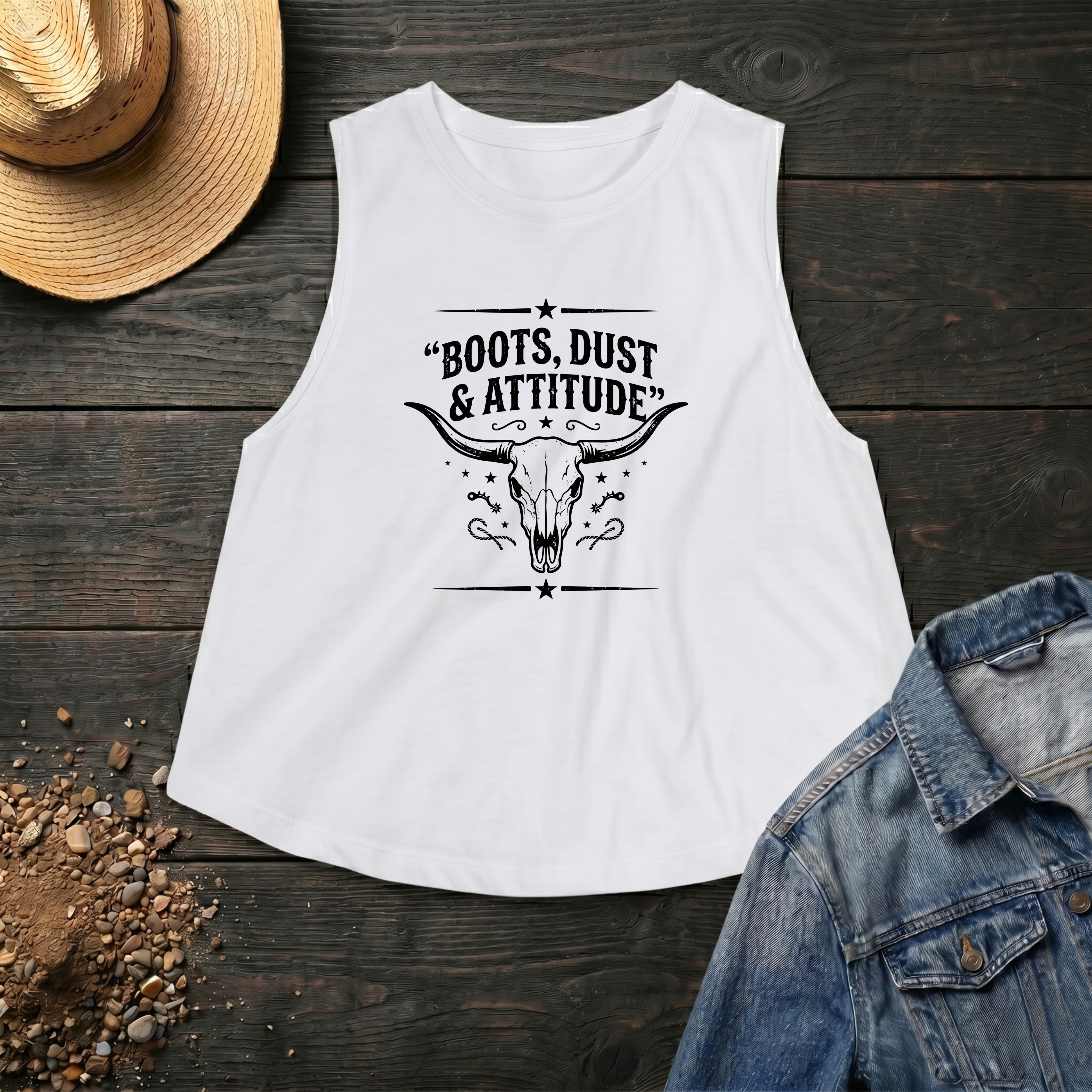 Boots, Dust & Attitude Crop Top