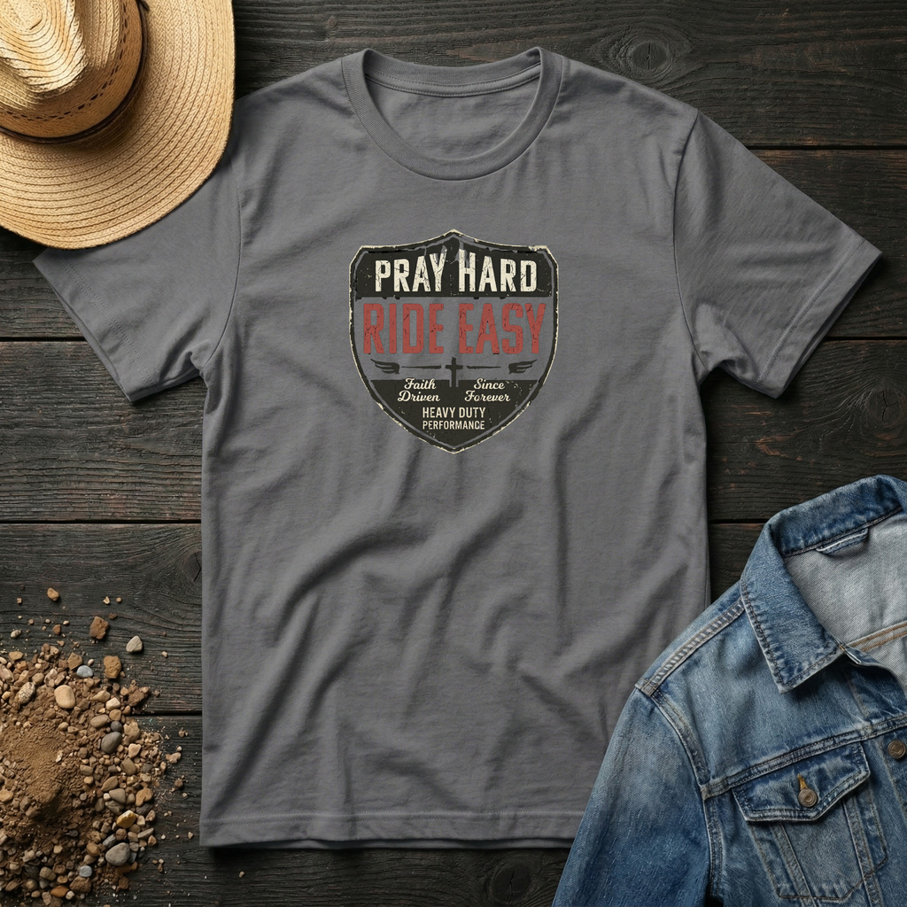 Pray Hard Ride Easy T-Shirt