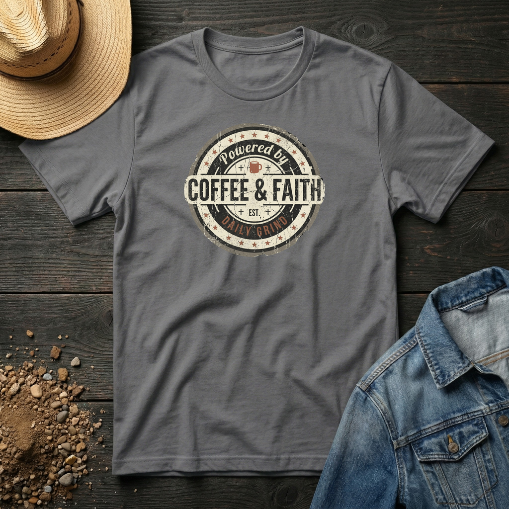 Powered by Coffee & Faith T-Shirt