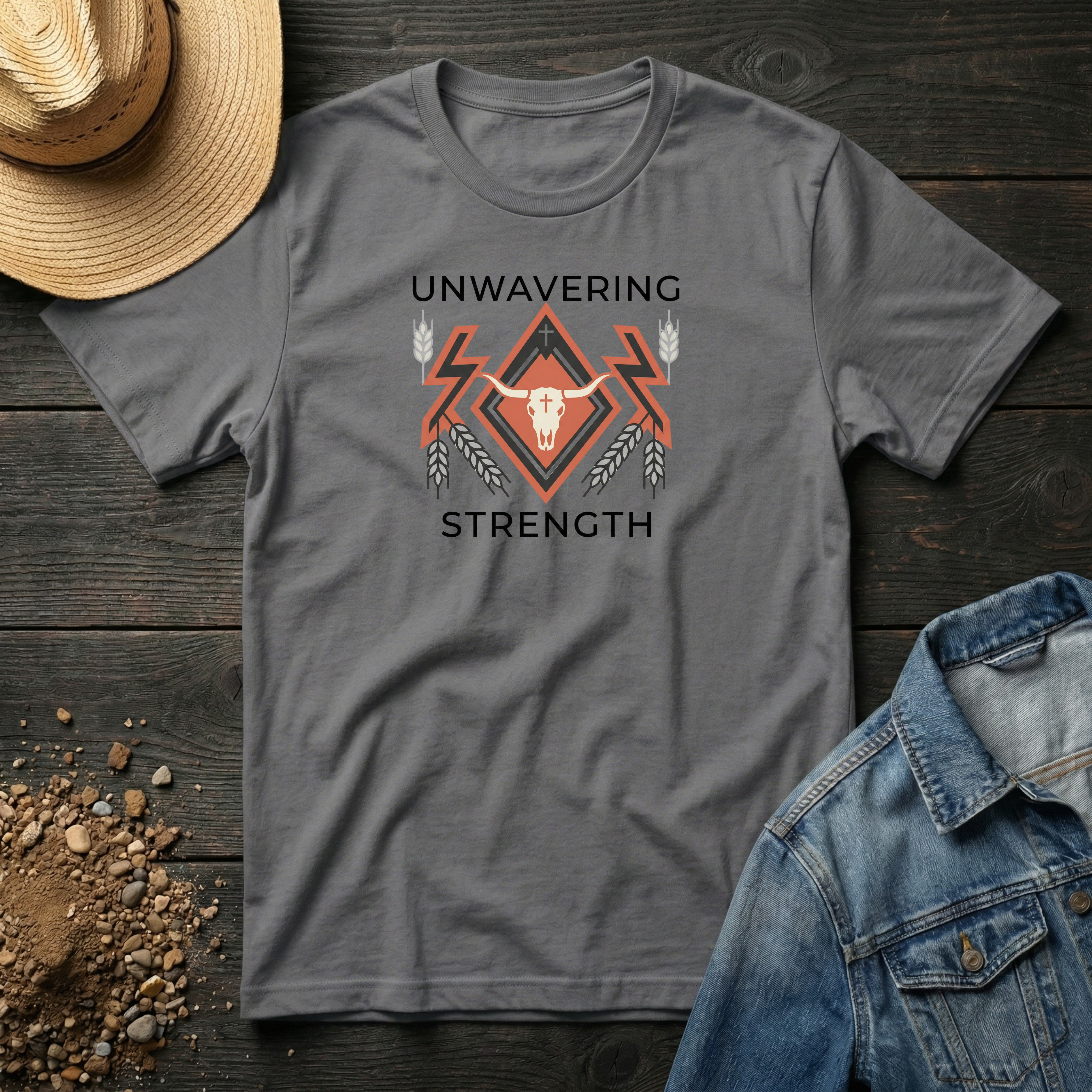Unwavering Strength Steer & Cross T-Shirt