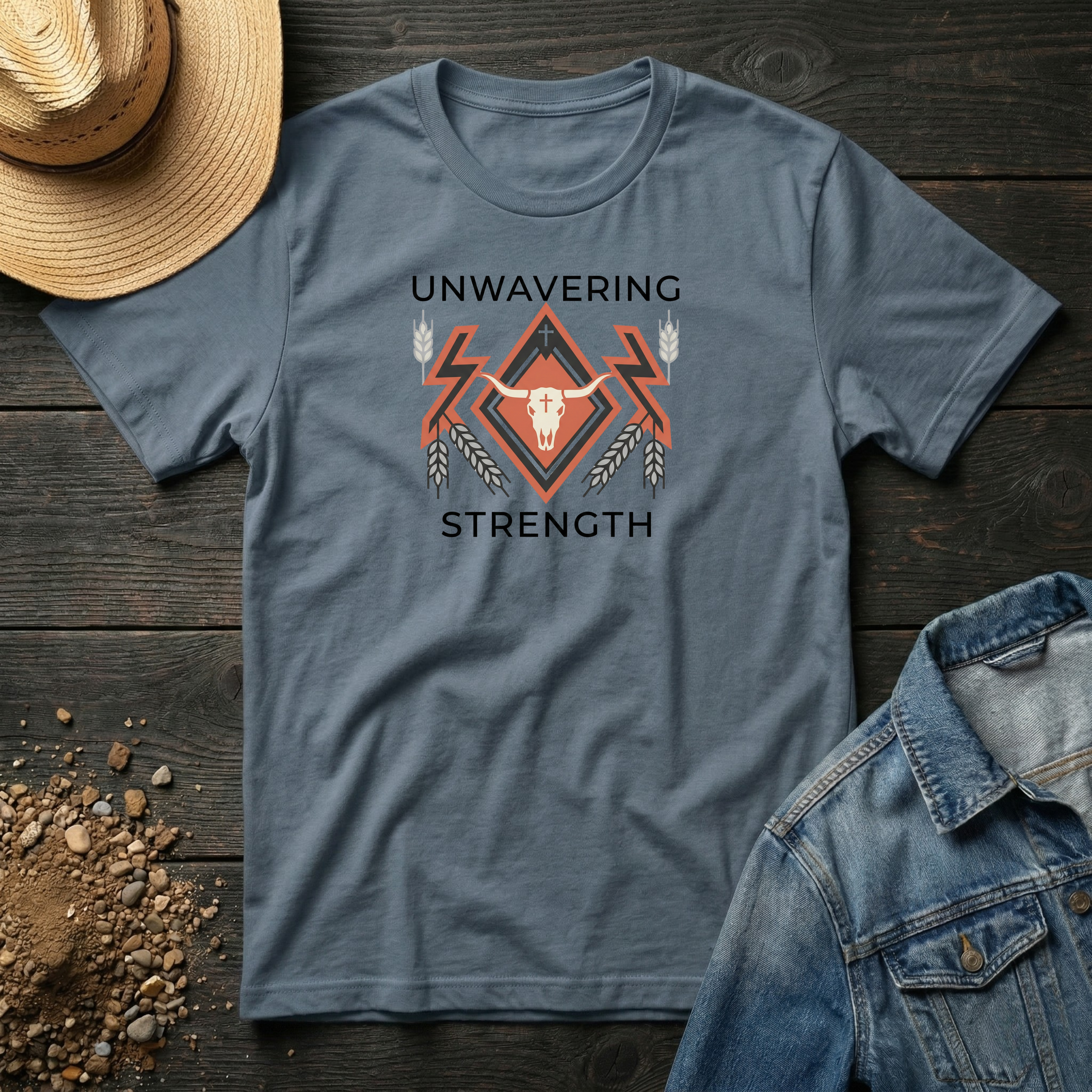 Unwavering Strength Steer & Cross T-Shirt