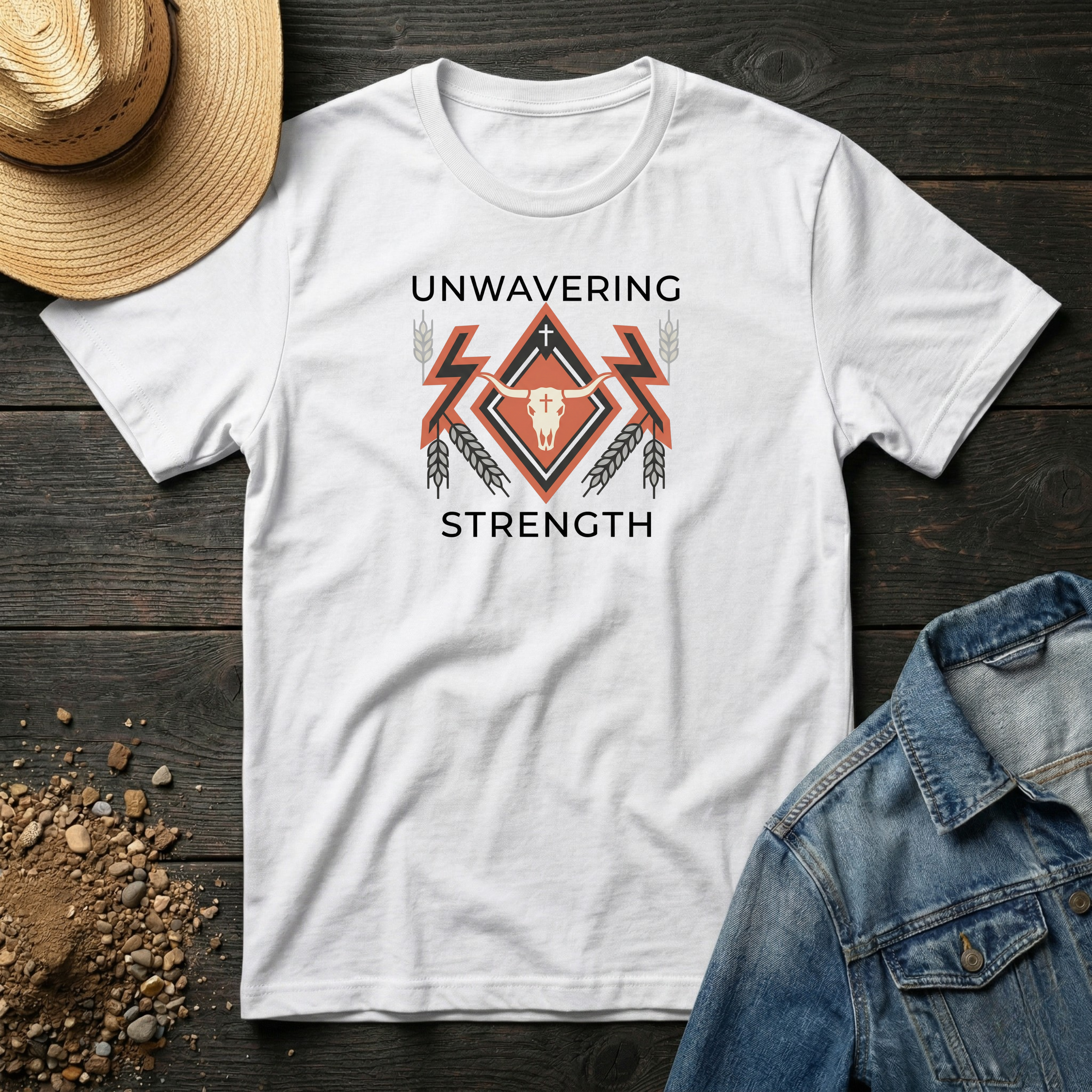 Unwavering Strength Steer & Cross T-Shirt