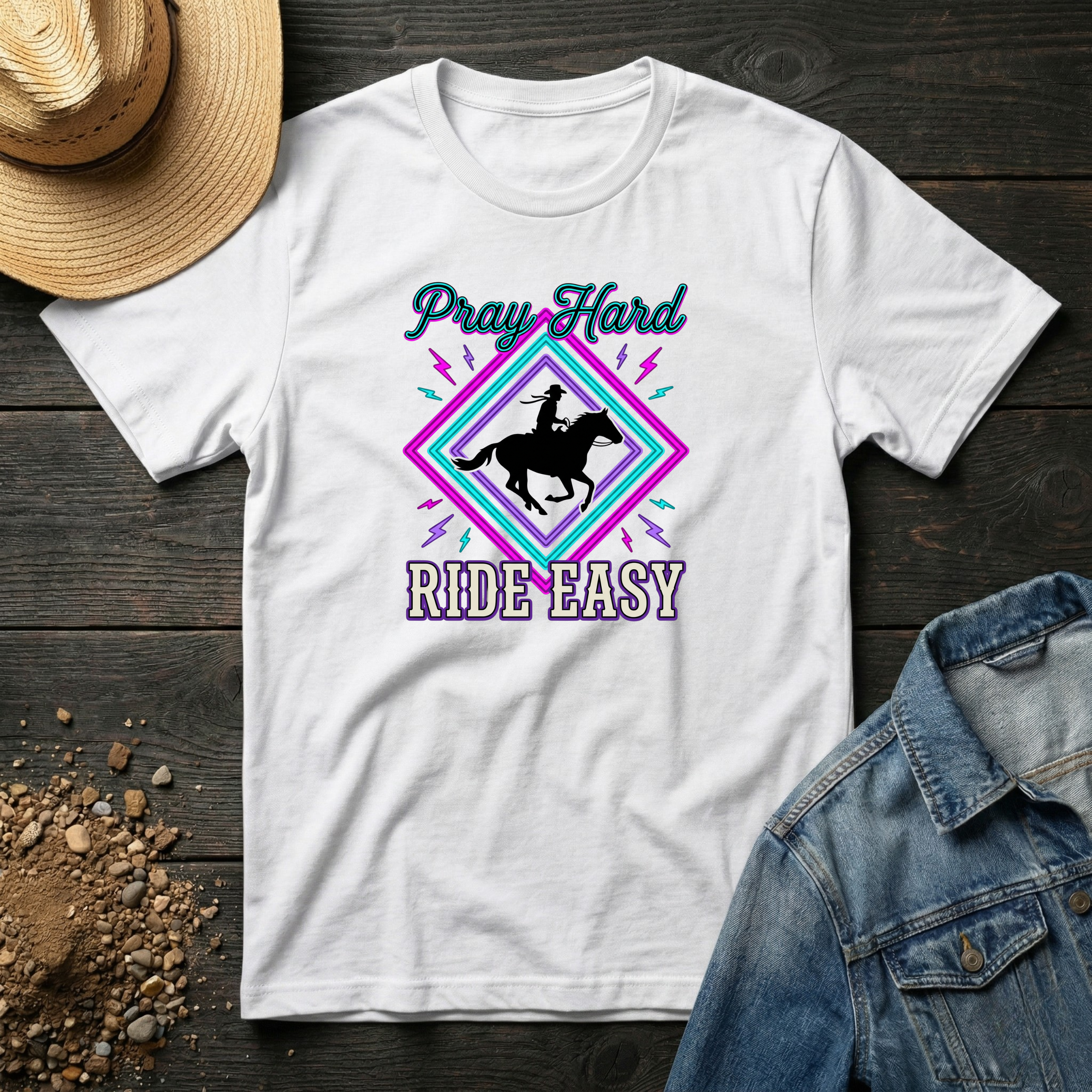 Neon Pray Hard T-Shirt